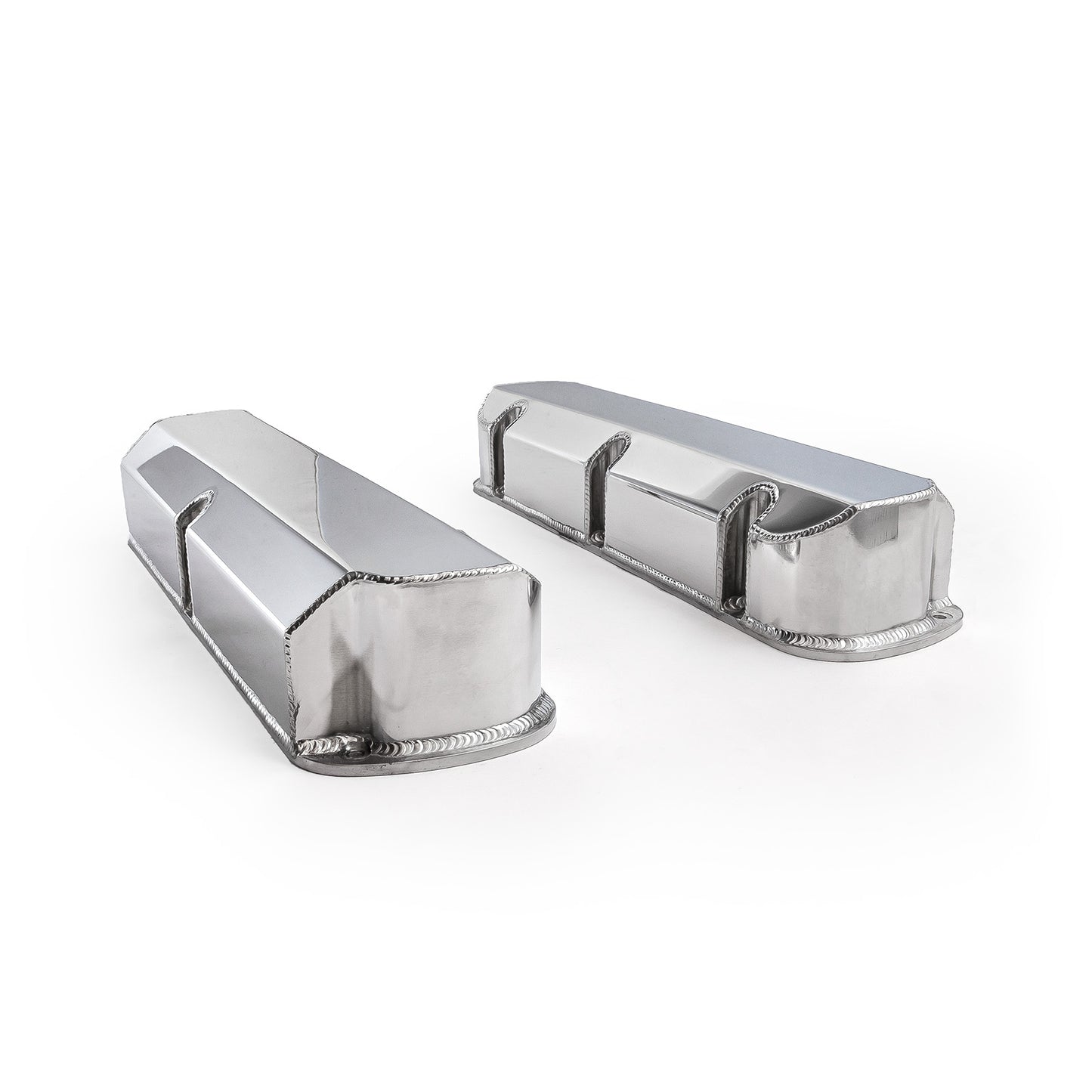 Speedmaster PCE314.1115.02 Fits Ford SB 289 302 351 Windsor Fabricated Valve Covers Polished Tall W/o Hole
