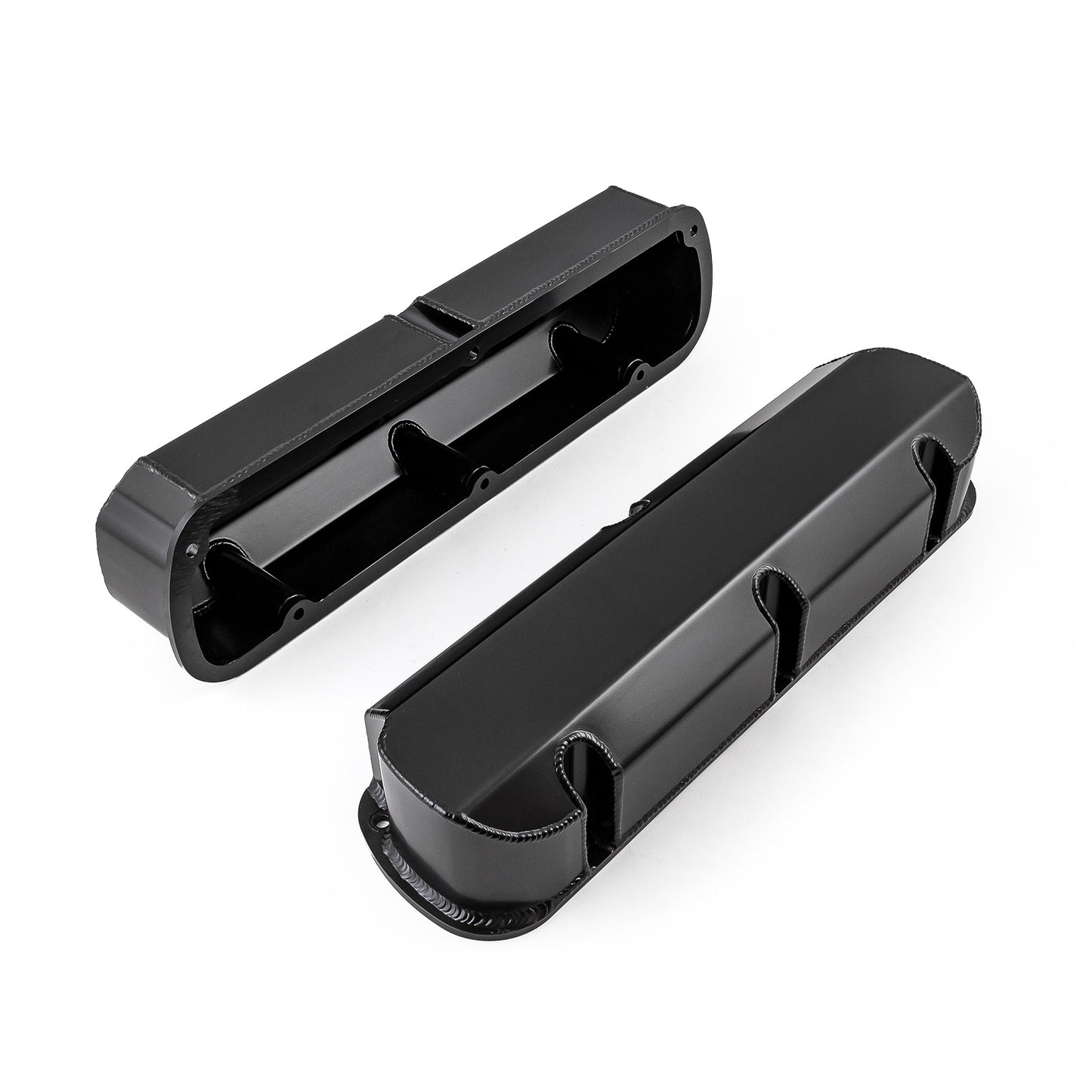 Speedmaster PCE314.1115.03 Fits Ford SB 289 302 351 Windsor Fabricated Valve Covers Black Tall W/o Hole