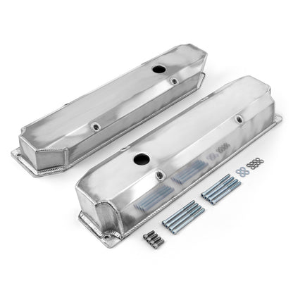 Speedmaster PCE314.1128.01 Fits Mopar Fits Chrysler BB 383 440 Satin Fabricated Valve Covers - Tall W/ Hole