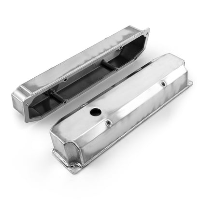 Speedmaster PCE314.1128.01 Fits Mopar Fits Chrysler BB 383 440 Satin Fabricated Valve Covers - Tall W/ Hole