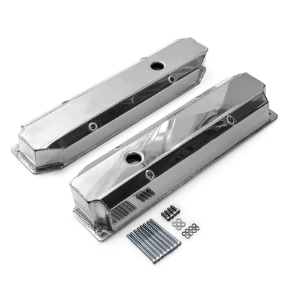Speedmaster PCE314.1128.02 Fits Mopar Fits Chrysler BB 383 440 Polished Fabricated Valve Covers - Tall W/ Hole