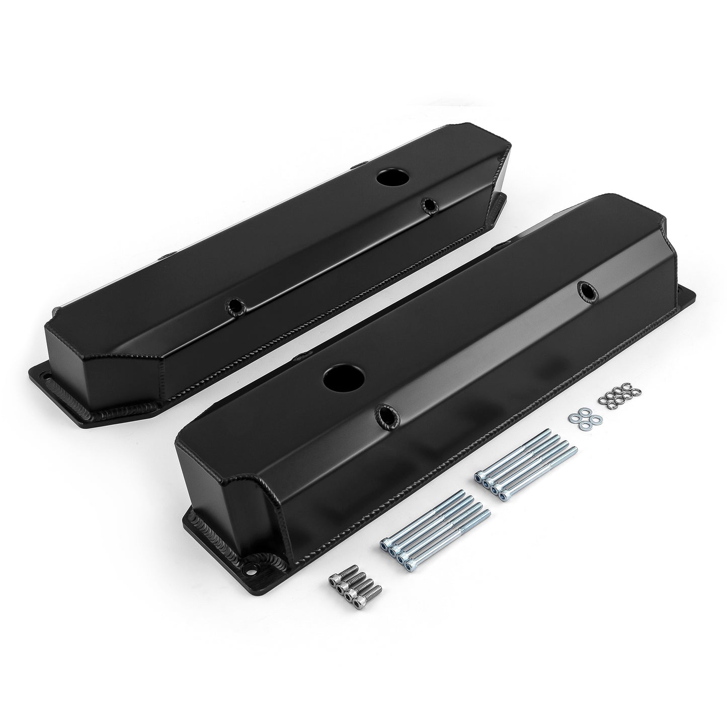 Speedmaster PCE314.1128.03 Fits Mopar Fits Chrysler BB 383 440 Fabricated Valve Covers Tall Black W/ Hole