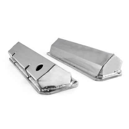 Speedmaster PCE314.1136.01 Fits Ford 302 351C Cleveland Polished Fabricated Valve Covers - Tall W/ Hole