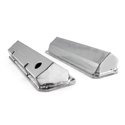 Speedmaster PCE314.1136.01 Fits Ford 302 351C Cleveland Polished Fabricated Valve Covers - Tall W/ Hole