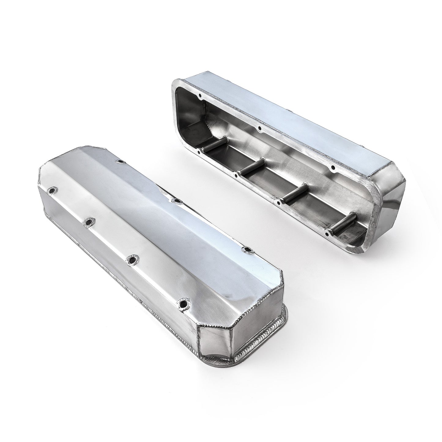 Speedmaster PCE314.1160.02 Fits Chevy BBC 454 Long Bolt Fabricated Valve Covers Polished Tall W/o Hole