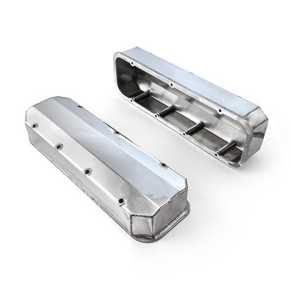 Speedmaster PCE314.1160.02 Fits Chevy BBC 454 Long Bolt Fabricated Valve Covers Polished Tall W/o Hole