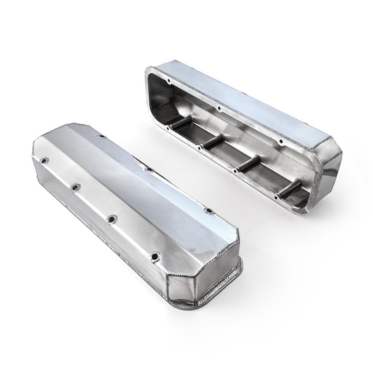 Speedmaster PCE314.1160.02 Fits Chevy BBC 454 Long Bolt Fabricated Valve Covers Polished Tall W/o Hole