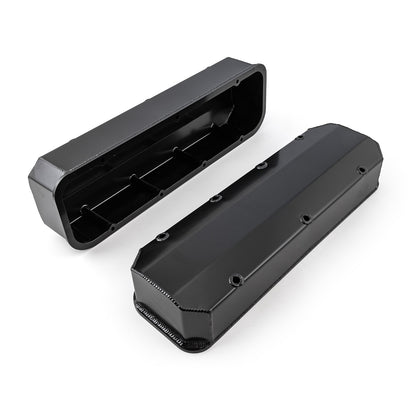 Speedmaster PCE314.1160.03 Fits Chevy BBC 454 Long Bolt Fabricated Valve Covers Black Tall W/o Hole