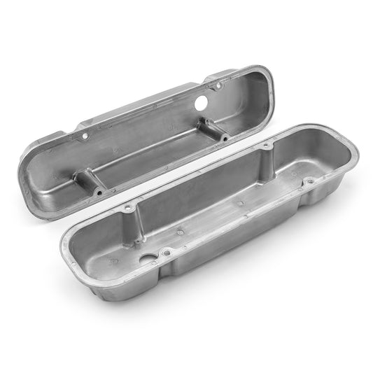 Speedmaster PCE314.1162 Pontiac 326 400 455 Polished Nostalgic Finned Aluminum Valve Covers W/Hole