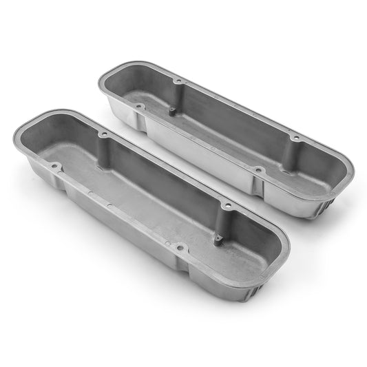 Speedmaster PCE314.1163 Pontiac 326 400 455 Polished Nostalgic Finned Aluminum Valve Covers W/o Hole