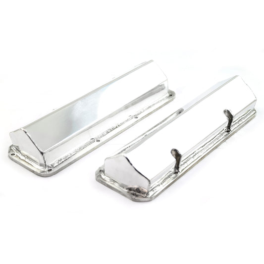 Speedmaster PCE314.1134.02 Fits Ford 302 351C Cleveland Polished Fabricated Valve Covers - Tall W/o Hole