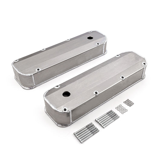Speedmaster PCE314.1208.01 Fits Ford BBF 429 460 Satin Long Bolt Fabricated Valve Covers - Tall W/ Hole