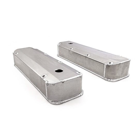 Speedmaster PCE314.1208.01 Fits Ford BBF 429 460 Satin Long Bolt Fabricated Valve Covers - Tall W/ Hole