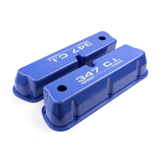 Speedmaster PCE314.1083.04 Fits Ford SB 289 302 351 Windsor "347ci." Blue Aluminum Valve Covers Tall W/Hole