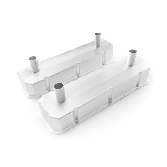 Speedmaster PCE314.1248 Fits Chevy BBC 454 Satin Fabricated Circle Track Valve Covers - Tall W/ 4 X Tubes