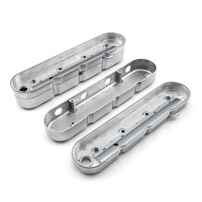 Speedmaster PCE314.1249.01 Fits Chevy LS 2pc Finned Vintage Hidden Coil Aluminum Valve Cover - Polished