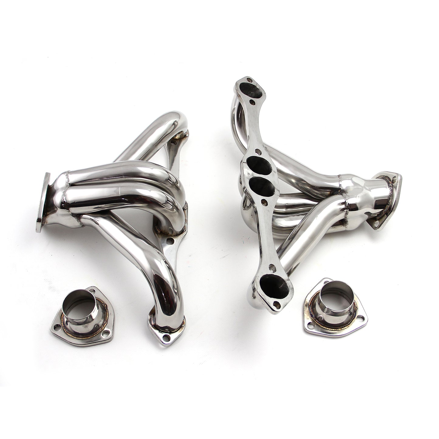 Speedmaster PCE316.1007 Fits Chevy SBC 350 1 5/8" Block Hugger Stainless Steel Exhaust Headers W/ S/S Flange