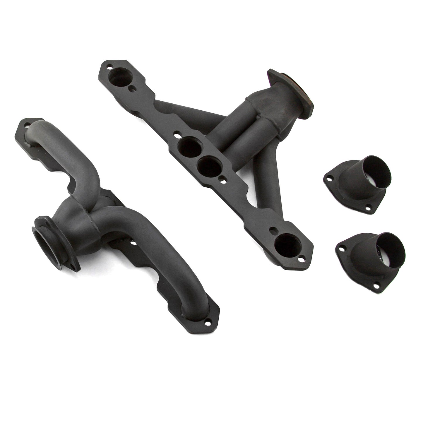 Speedmaster PCE316.1028 Fits Chevy SBC 350 1955-57 Tri-5 Shorty Black Headers Straight Plug Heads