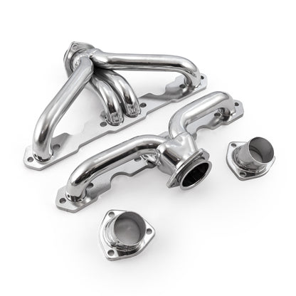 Speedmaster PCE316.1031 Fits Chevy SBC 350 1955-57 Tri-5 Shorty Ceramic Headers Straight Plug Heads