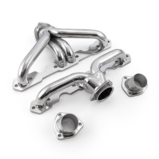 Speedmaster PCE316.1031 Fits Chevy SBC 350 1955-57 Tri-5 Shorty Ceramic Headers Straight Plug Heads