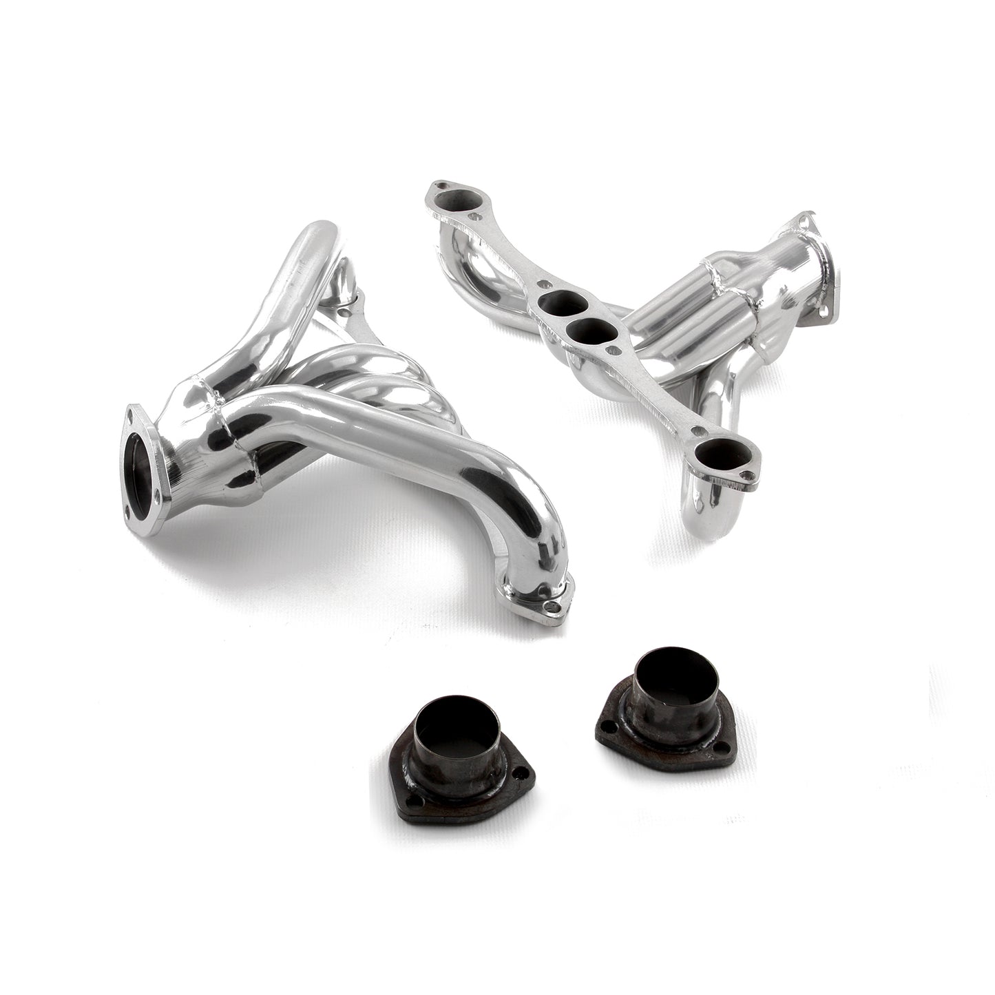 Speedmaster PCE316.1040 Fits Chevy SBC 350 1 5/8" Block Hugger Ceramic Exhaust Headers (Angle Plug Heads)