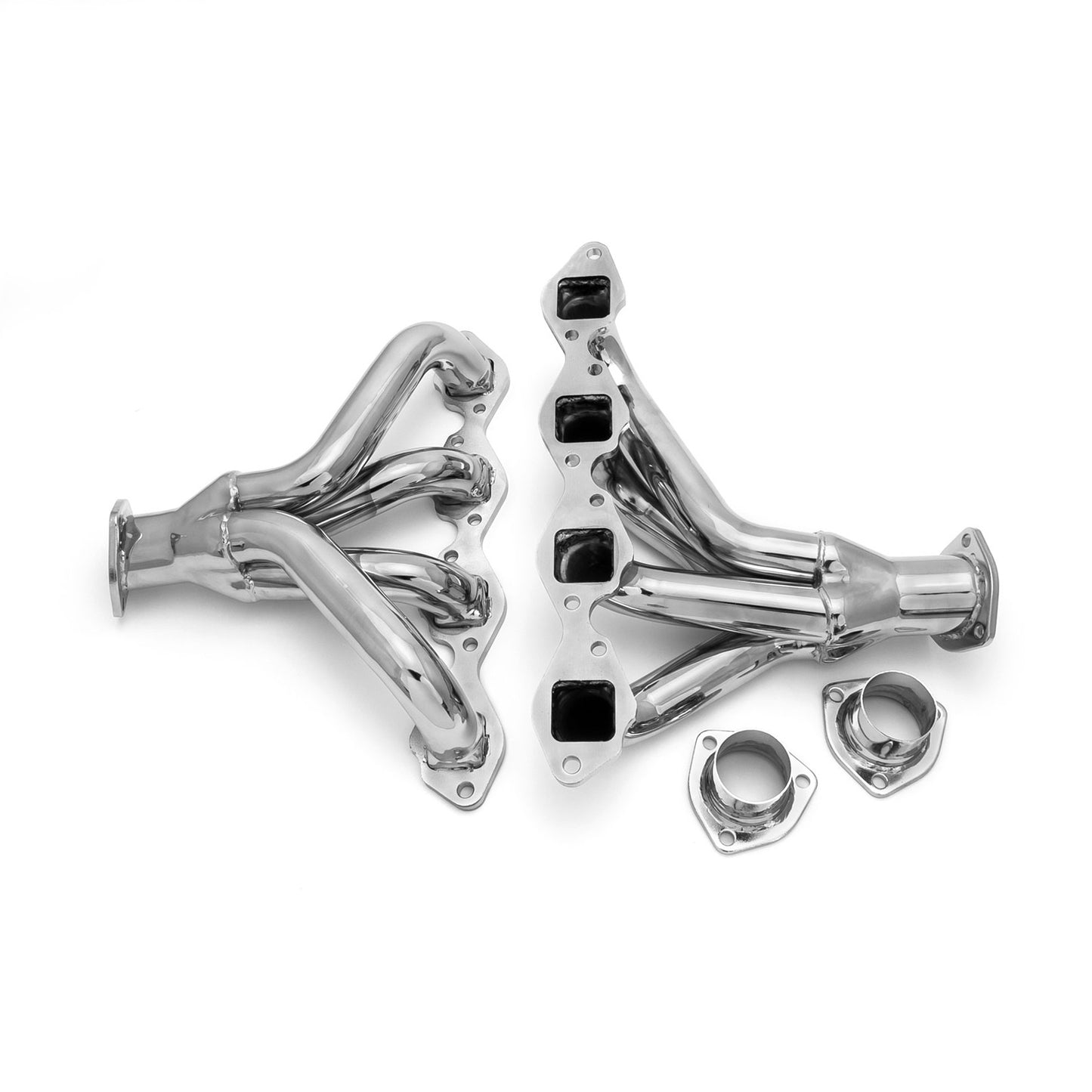 Speedmaster PCE316.1121 Fits Chevy BBC 454 Hot Rod Street Rod Center Dump Block Hugger Chrome Exhaust Headers