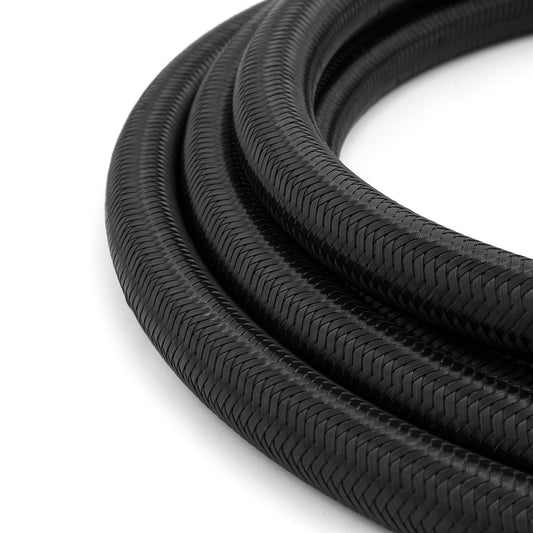 Speedmaster PCE339.1021 -10 AN 9/16" Black Nylon Fuel Oil Braided Hose Line - 4m / 13ft