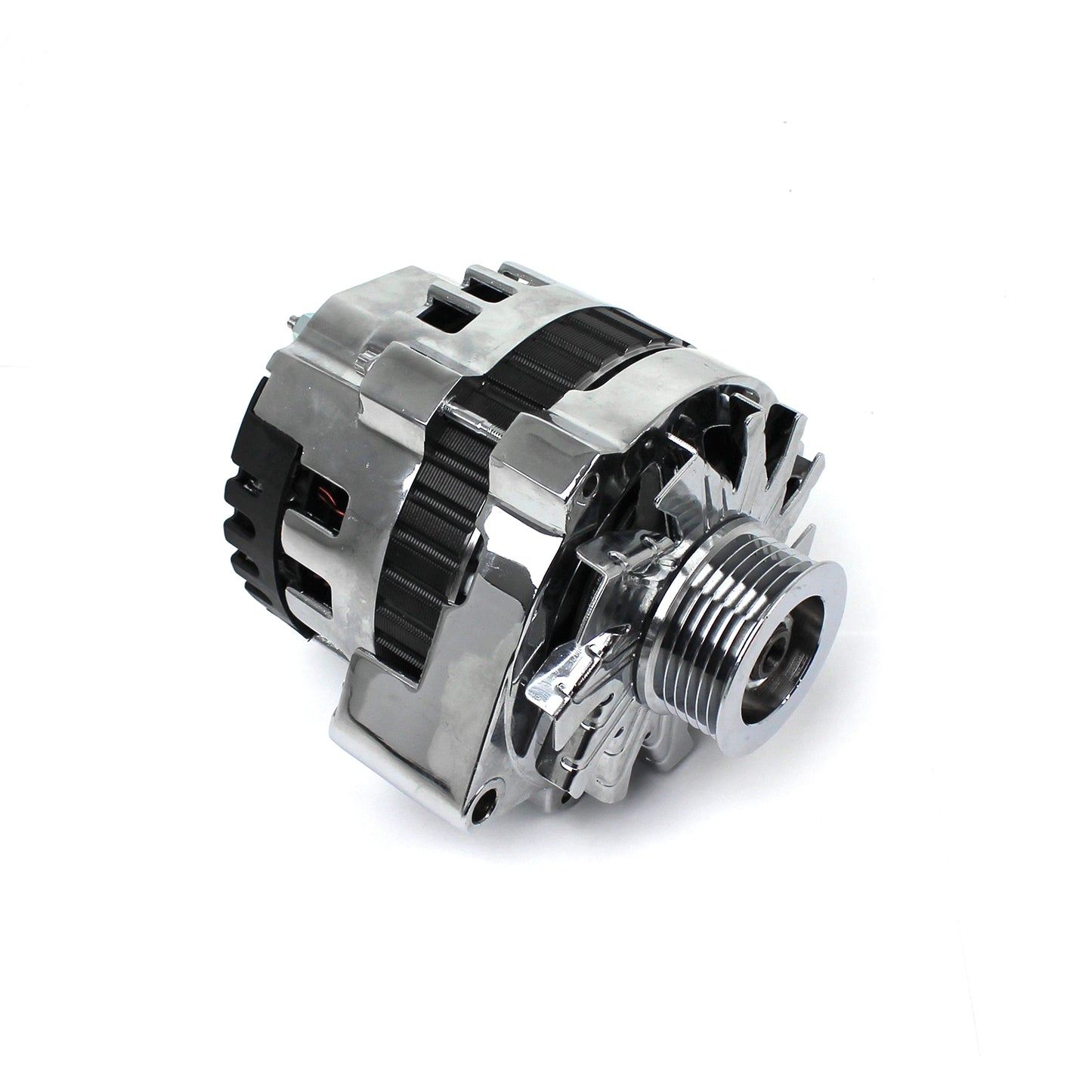 Speedmaster PCE360.1006 Fits Chevy Gm Right Mount Serpentine 130 Amp High Output Chrome Alternator