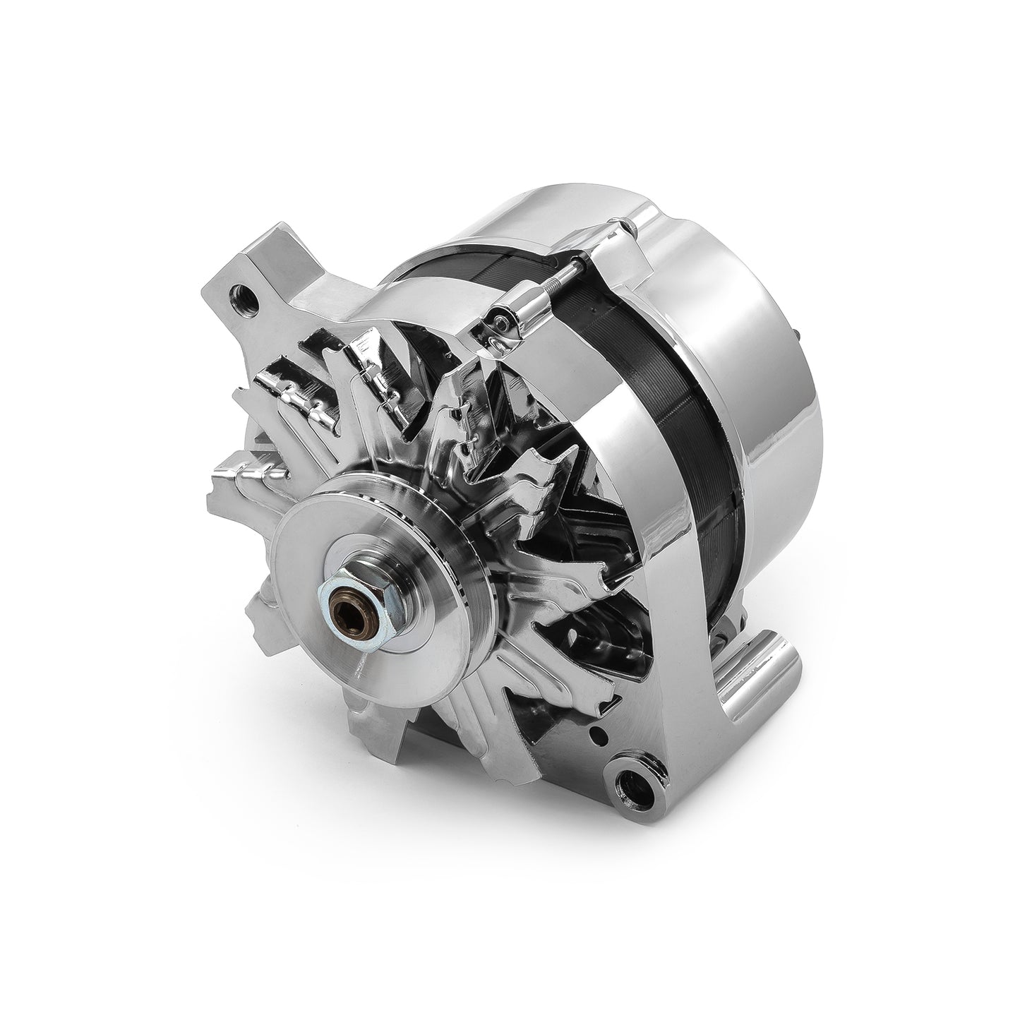 Speedmaster PCE360.1011 Fits Ford 1963-1986 Chrome 100 Amp V-Belt High Output Alternator