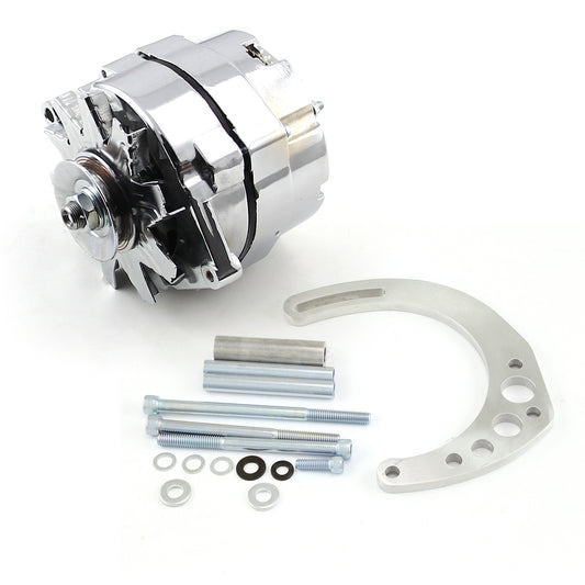 Speedmaster PCE360.1106 Fits Chevy SBC 350 100 Amp 3 Wire Alternator & Low Mount Electric Pump Bracket Kit