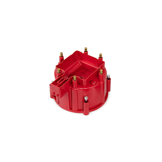 Speedmaster PCE371.1001 HEI Replacement Distributor Cap Brass Terminals 6 Cylinder - Red