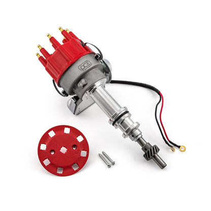 Speedmaster PCE376.1083.01 Fits Ford 351W Windsor 7000 Series Ready To Run Distributor [Red]
