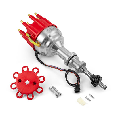 Speedmaster PCE376.1100.01 Fits Ford 289 302 Windsor 8000 Series Pro Billet Distributor [Red]