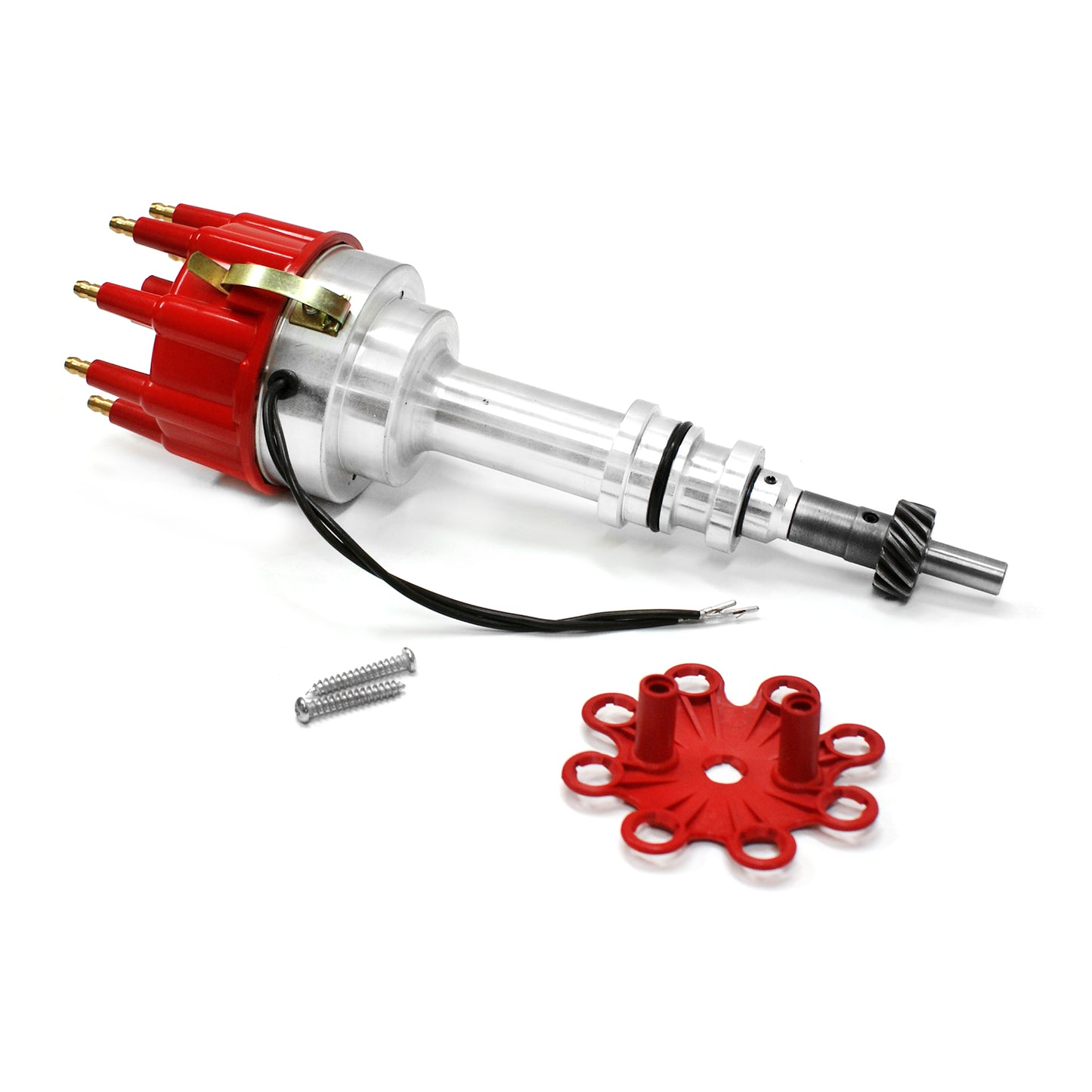 Speedmaster PCE376.1104.01 Fits Ford 351W Windsor 8000 Series Pro Billet Distributor [Red]