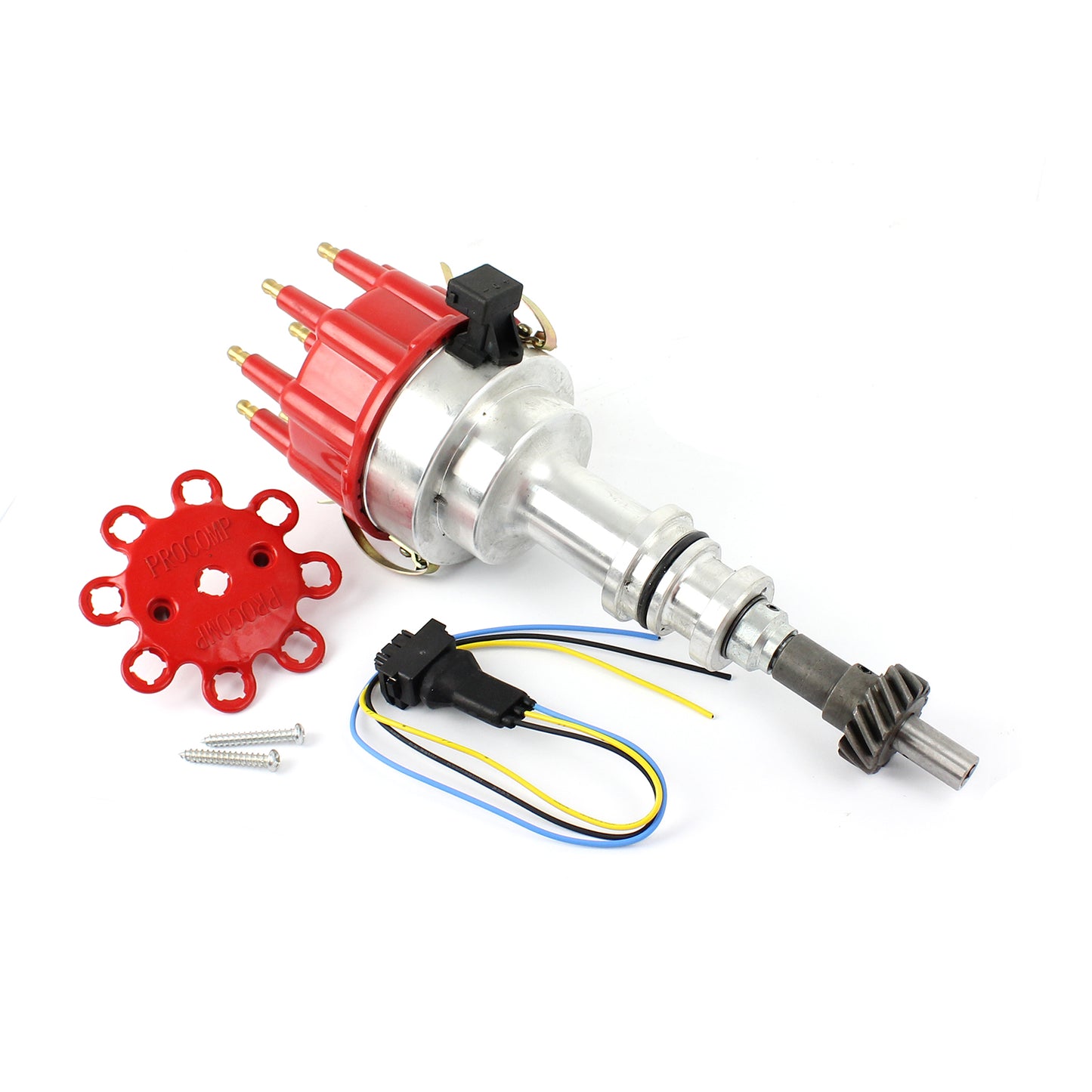 Speedmaster PCE376.1101 Fits Ford 289 302 Windsor 8000 Series Pro Billet Distributor Locked Hall Effect [Red]