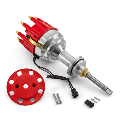 Speedmaster PCE376.1114.01 Fits Mopar Fits Chrysler SB 318 340 360 8000 Series Pro Billet Distributor [Red]