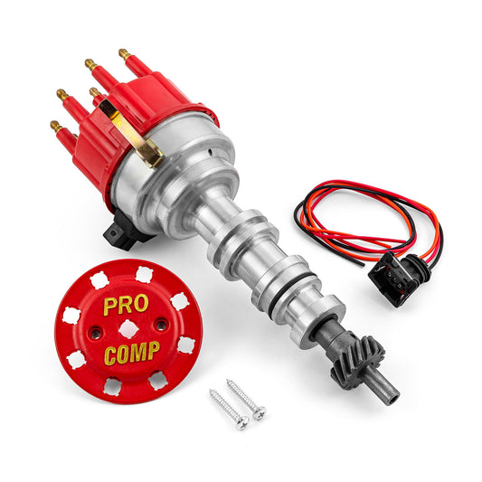 Speedmaster PCE376.1134.01 Fits Ford FE 390 427 428 8020 Series Pro Billet Ready To Run Distributor [Red]