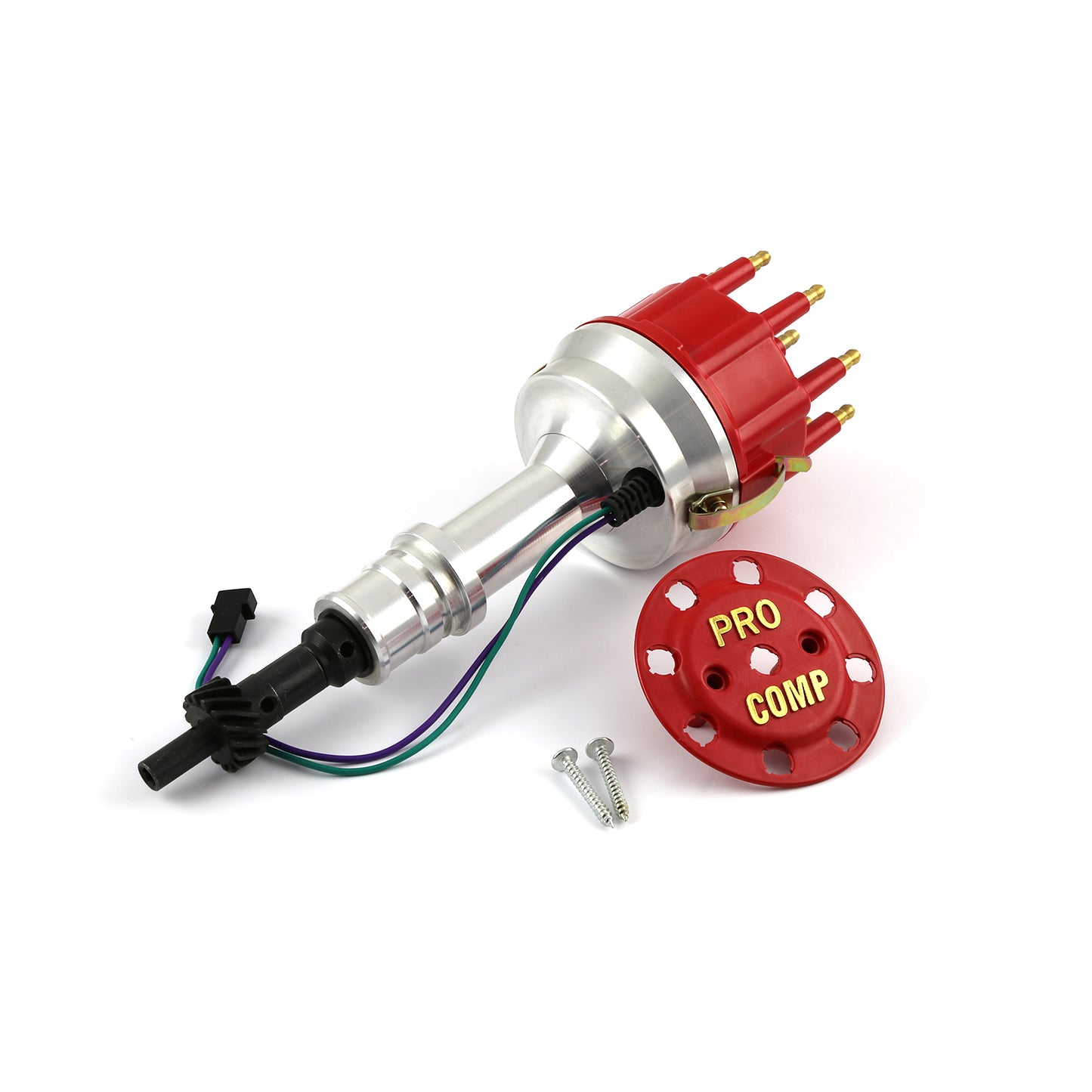 Speedmaster PCE376.1104.06 Fits Ford 351W Windsor 8400 Series Pro Billet Distributor [Red]