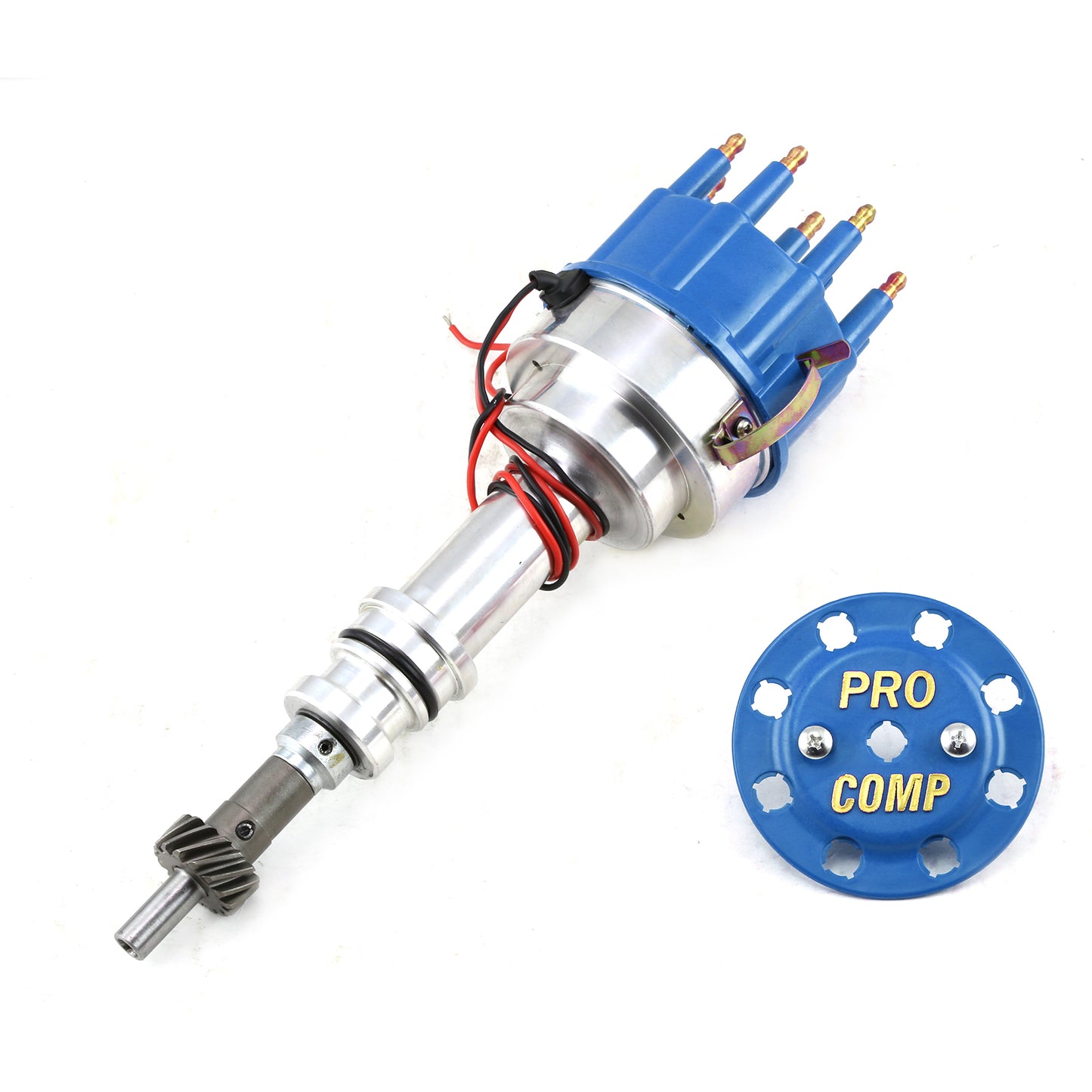 Speedmaster PCE376.1222.02 Fits Ford 351c Cleveland 460 8020 Series Pro Billet Ready To Run Distributor [Blue]