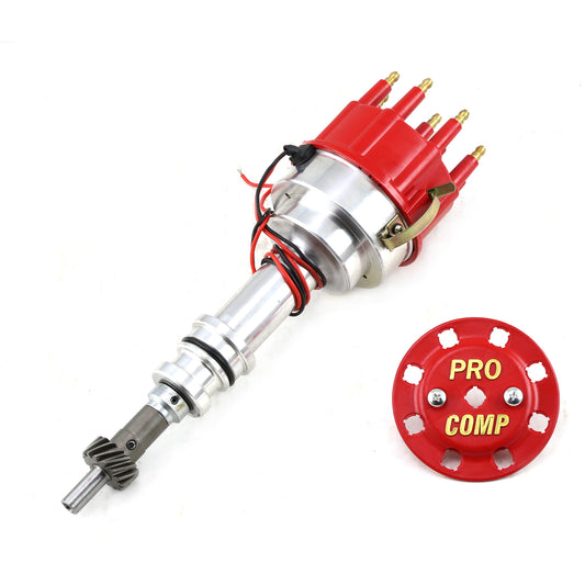 Speedmaster PCE376.1222.01 Fits Ford 351c Cleveland 460 8020 Series Pro Billet Ready To Run Distributor [Red]