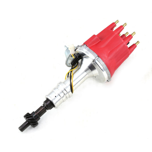 Speedmaster PCE376.1225.04 Fits Ford 351W Windsor 8020 Series Pro Billet Ready To Run Distributor Vacuum [Red]