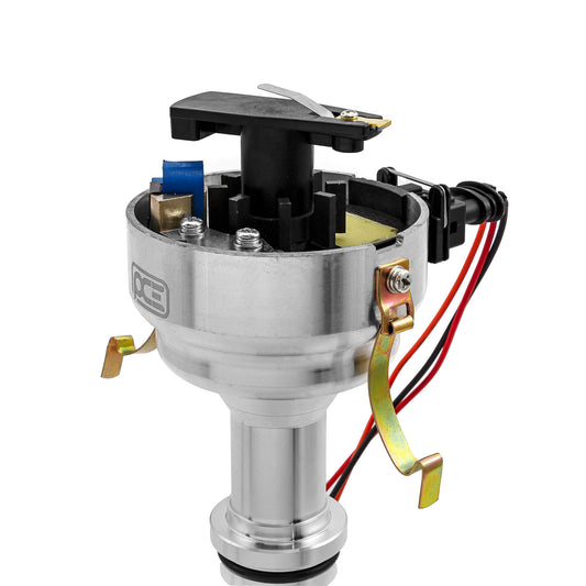 Speedmaster PCE376.1225.01 Fits Ford 351W Windsor 8020 Series Pro Billet Ready To Run Distributor [Red]