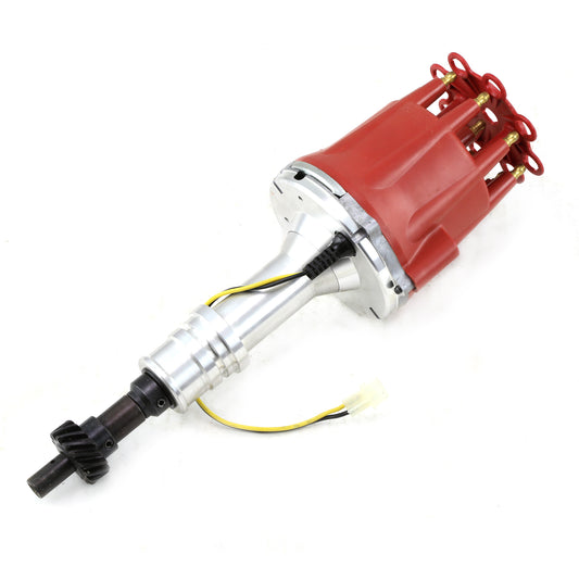 Speedmaster PCE376.1107.04 Fits Ford 302 351C Early 460 8000 Series Pro Billet Distributor [Red Screw-on]