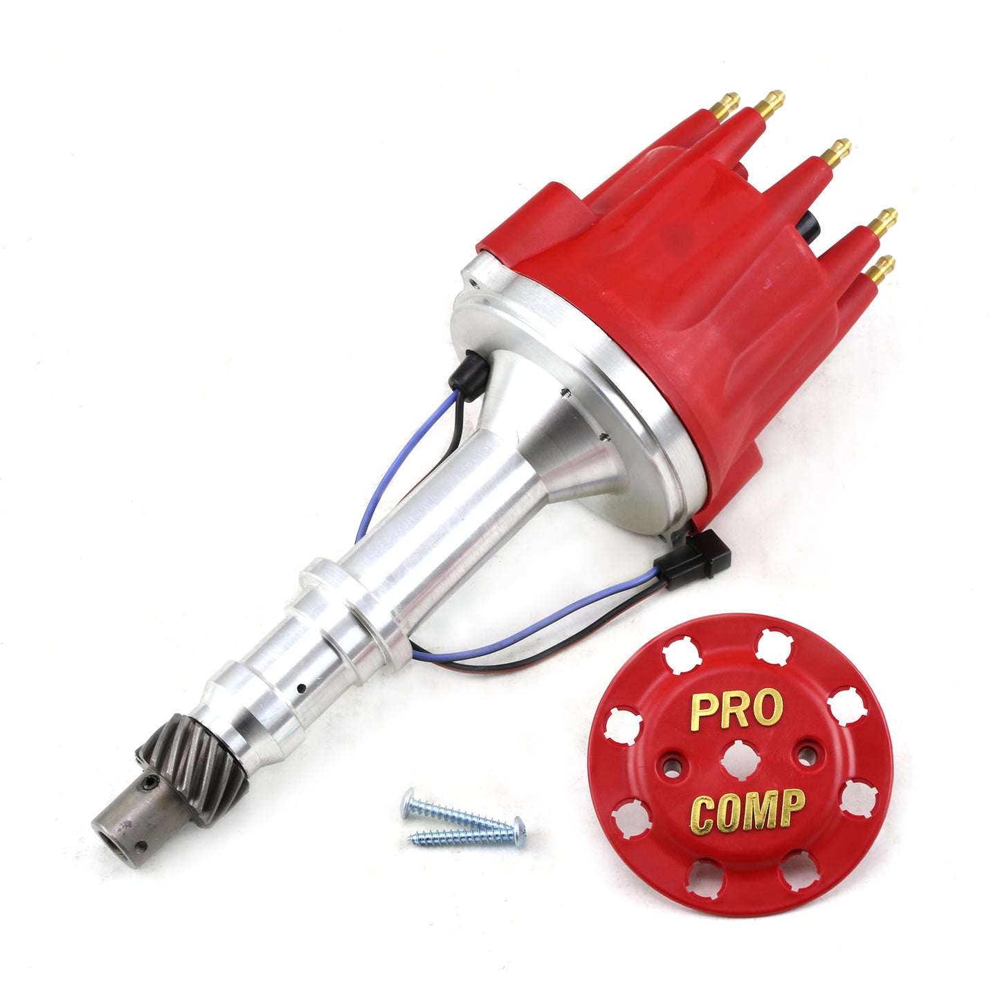 Speedmaster PCE376.1116.02 Pontiac 326 400 455 8000 Series Pro Billet Distributor [Red Screw-on]