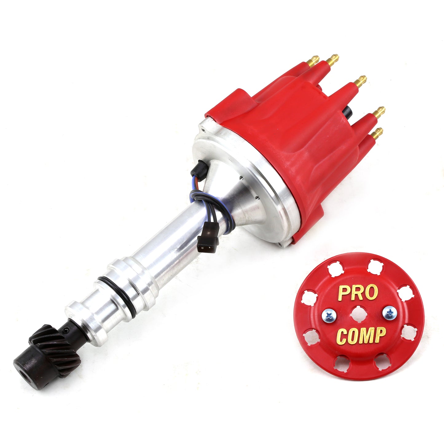 Speedmaster PCE376.1117.02 Fits Oldsmobile 400 425 455 8000 Series Pro Billet Distributor [Red Screw-on]