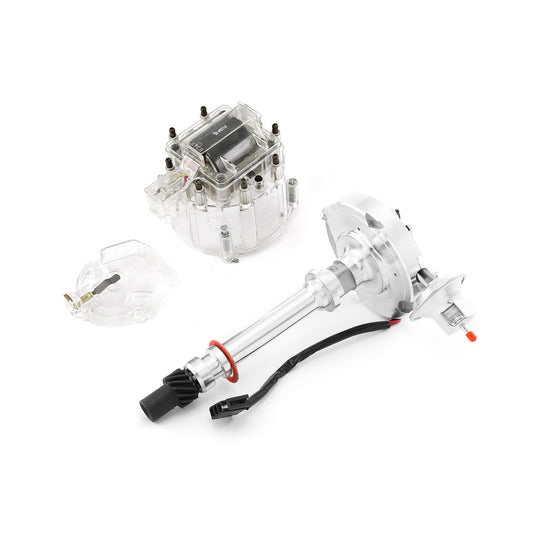 Speedmaster PCE376.1032.10 Fits Chevy SBC 350 BBC 454 6000 Series 65K Coil HEI Distributor [Clear Cap]