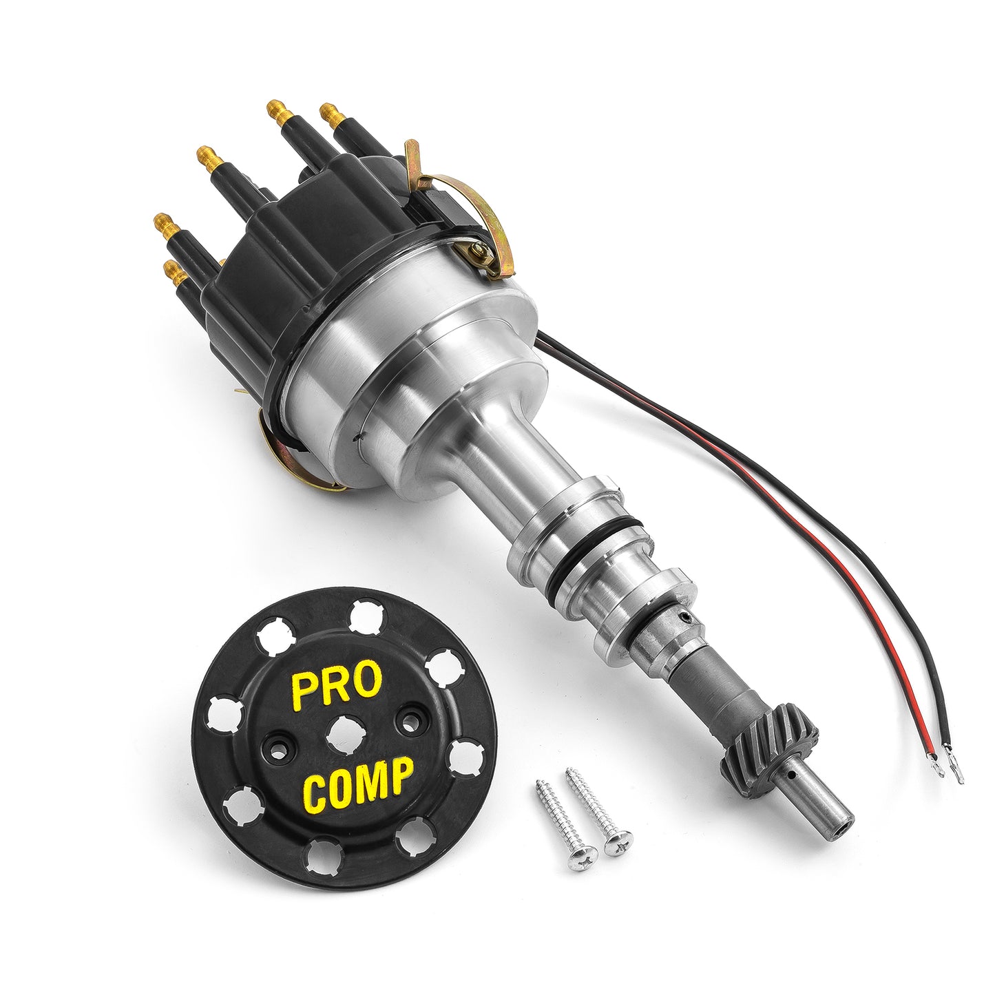 Speedmaster PCE376.1100.04 Fits Ford SB 289 302 Windsor 8000 Series Pro Billet Distributor Short Body [Black]