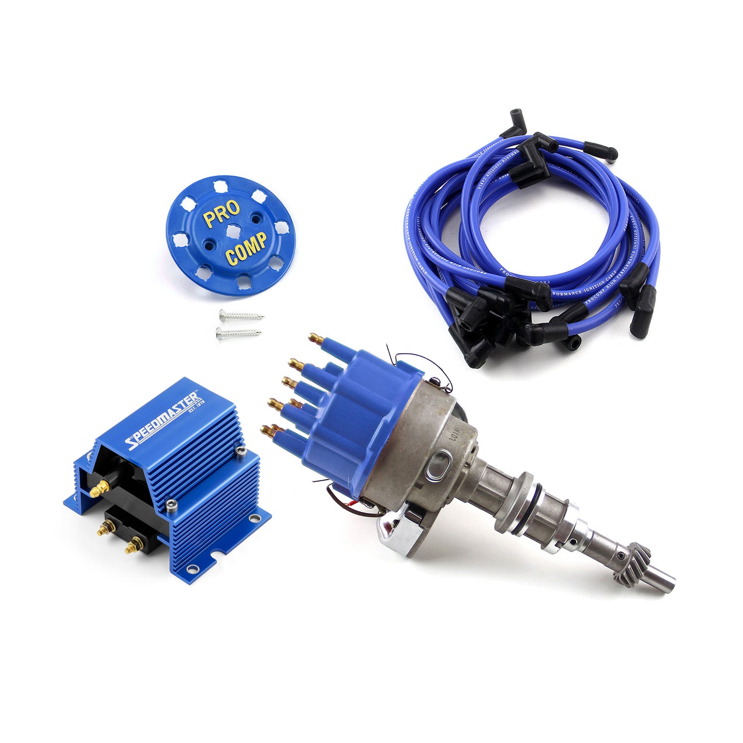 Speedmaster PCE385.1006 Fits Ford 351W Windsor Ready-to-run Distributor W/Coil & Wire Leads