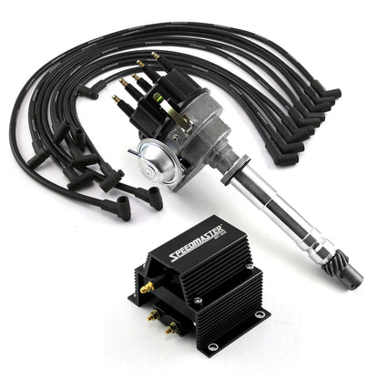 Speedmaster PCE385.1004.01 Fits Chevy SBC 350 BBC 454 Ready-to-run Black Ignition Distributor Combo