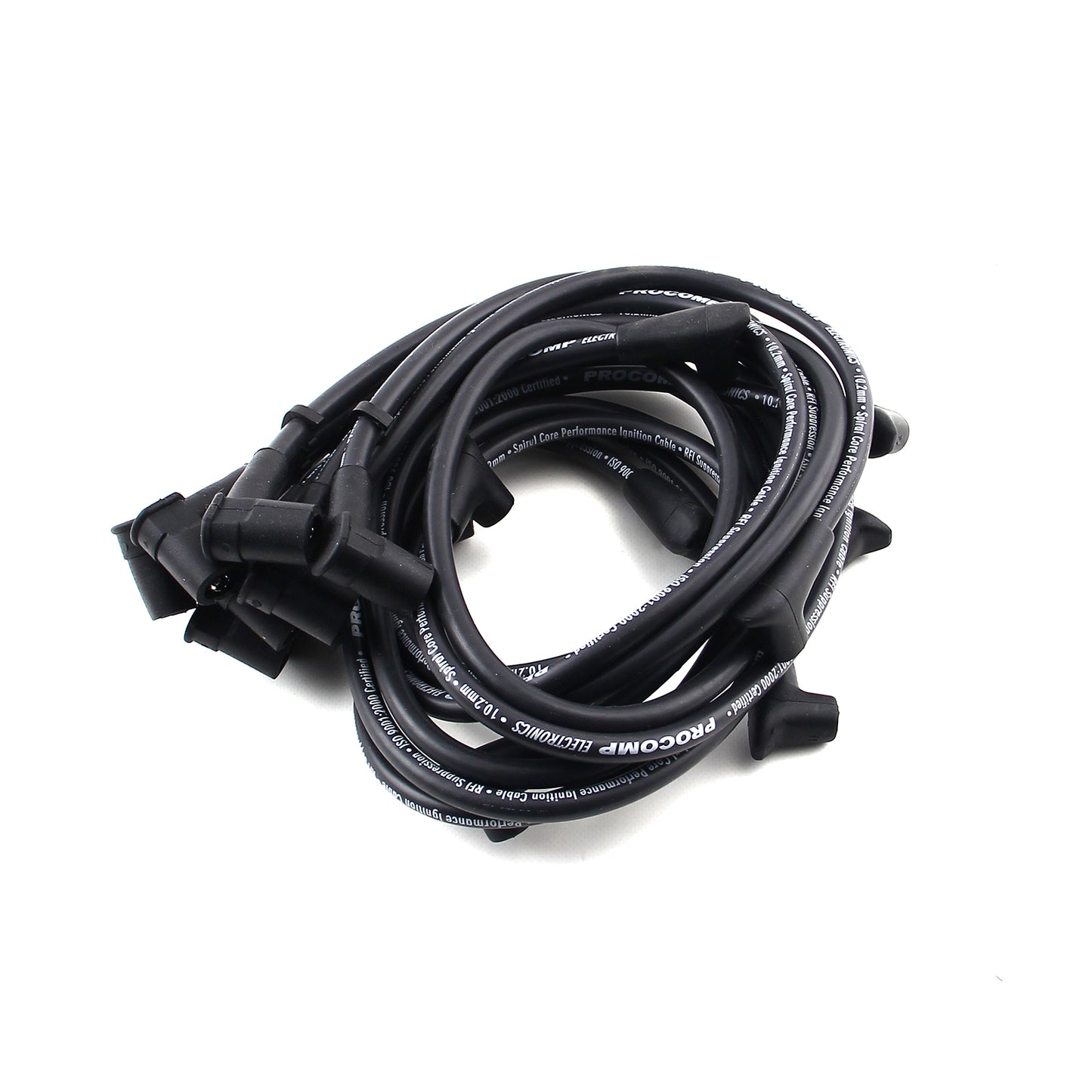 Speedmaster PCE390.1009 Universal 90 Deg To 90 Deg Under Covers Female Black Spark Plug Wires Suit Fits Chevy